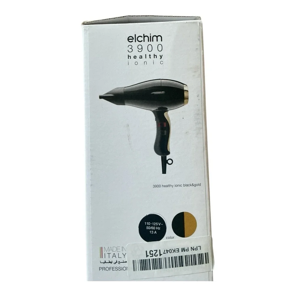 Elchim 3900 Healthy Light Ionic Professional‎ Dryers Black & Gold 2 Concentrator